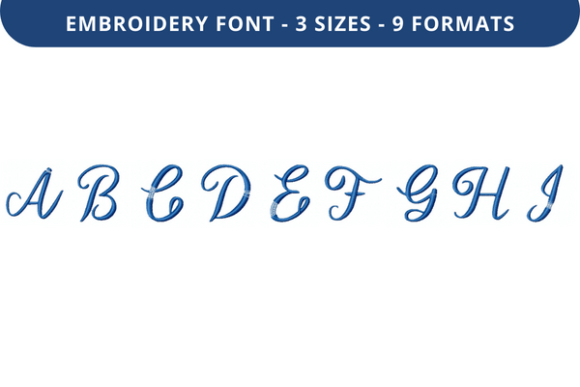 Bethilda Font Uppercase A to I: An Embroidery Review