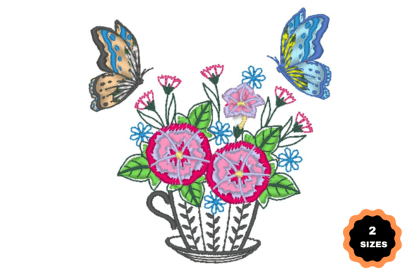Butterflies with Cup of Flowers: A Designer Review