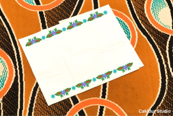 Cyan Flowers Border: A Designer’s Review for Personalized Gifts