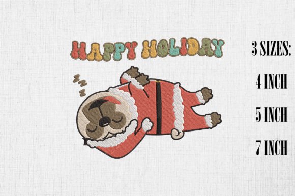 Happy Holiday Lazy Pug Dog Christmas Review