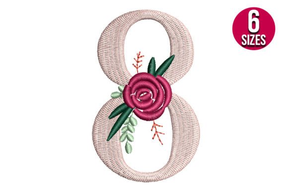 Review: Floral Number 8 for Custom Embroidery