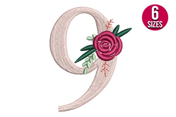 Reviewing Floral Number 9 for Custom Embroidery