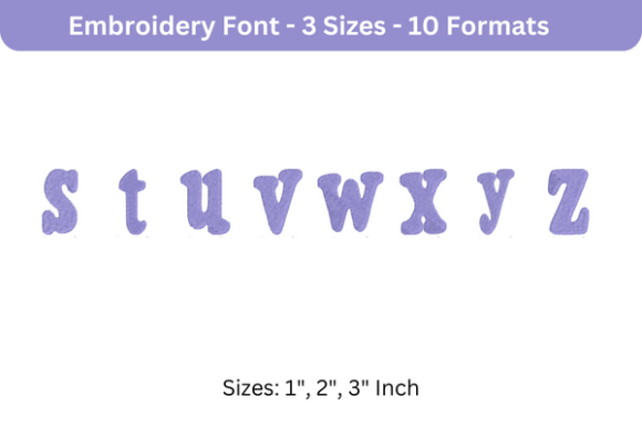 Reviewing Purevain Font S to Z for Embroidery